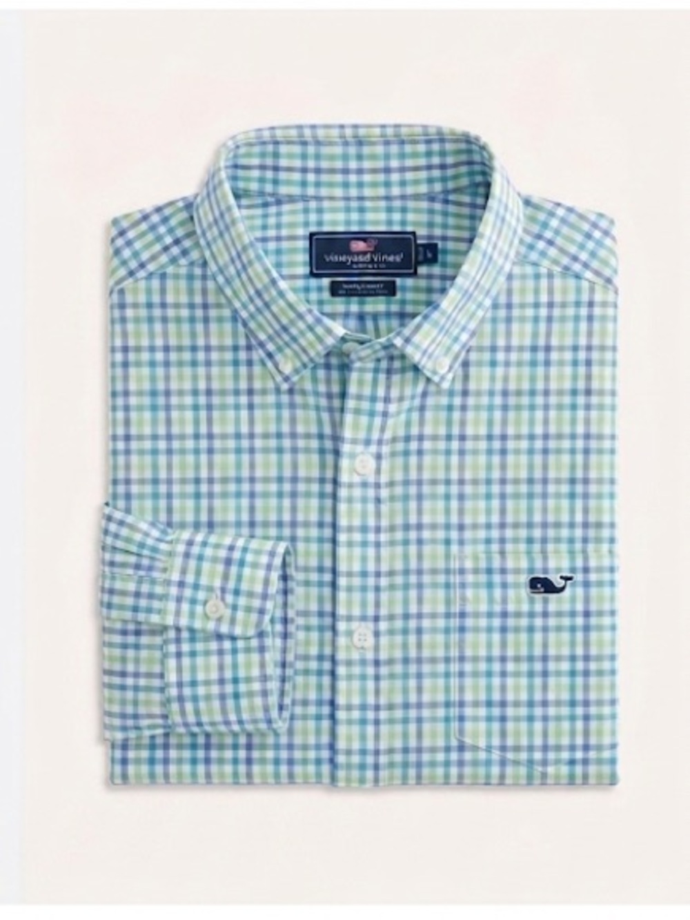 Vineyard Vines Whale Shirt Men's Size Large Performance Plaid Button Down